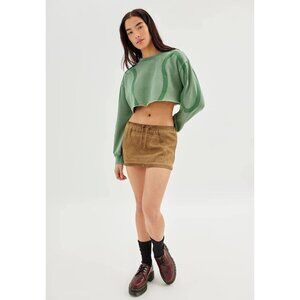 BDG Urban Outfitters Izzy Illusion Sweatshirt Pullover Cropped Top XS NWT 253552